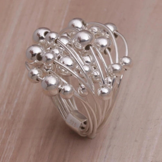 Vintage Silber Knospen Ring