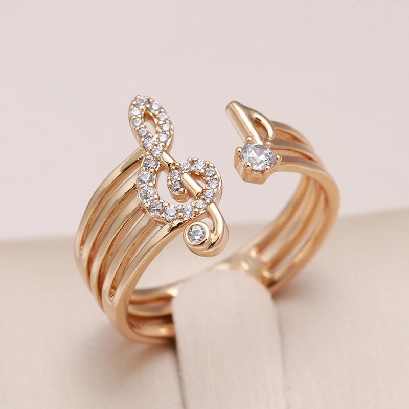 Eleganter Ring aus Gold und Zirkonias