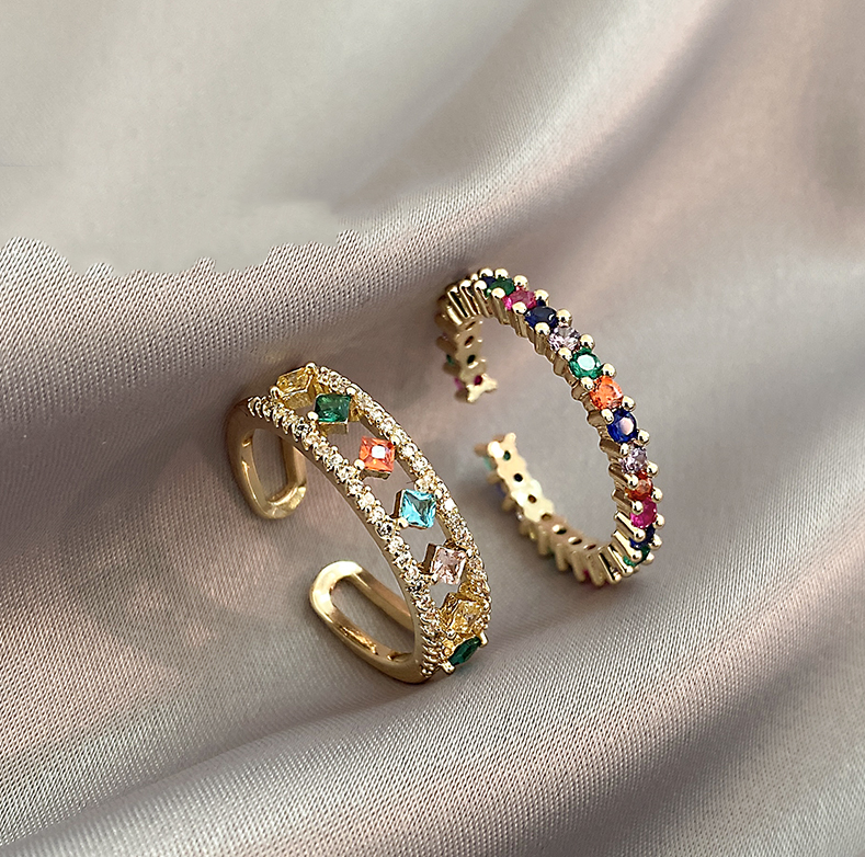 Elegante Multicolor-Zirkonia-Ringe