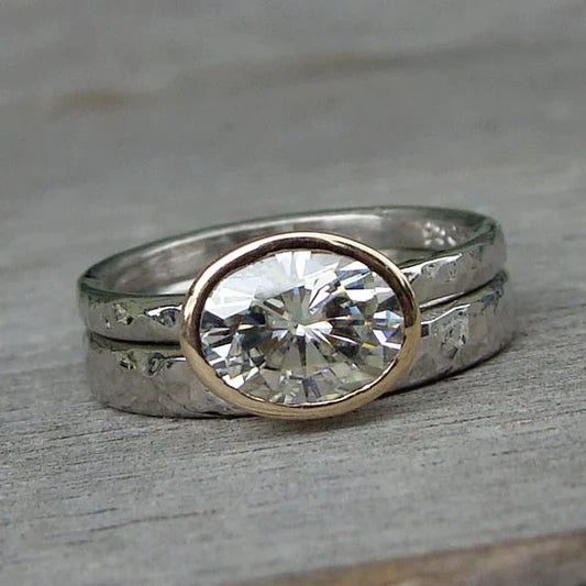 Vintage Dual Silber Zirkonia Ring