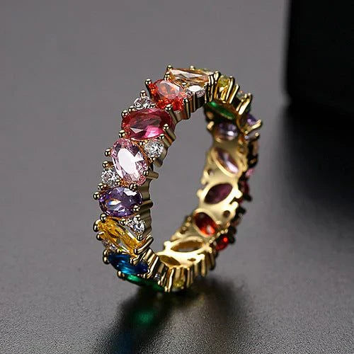 Vintage Multicolour Zirkonia Ring